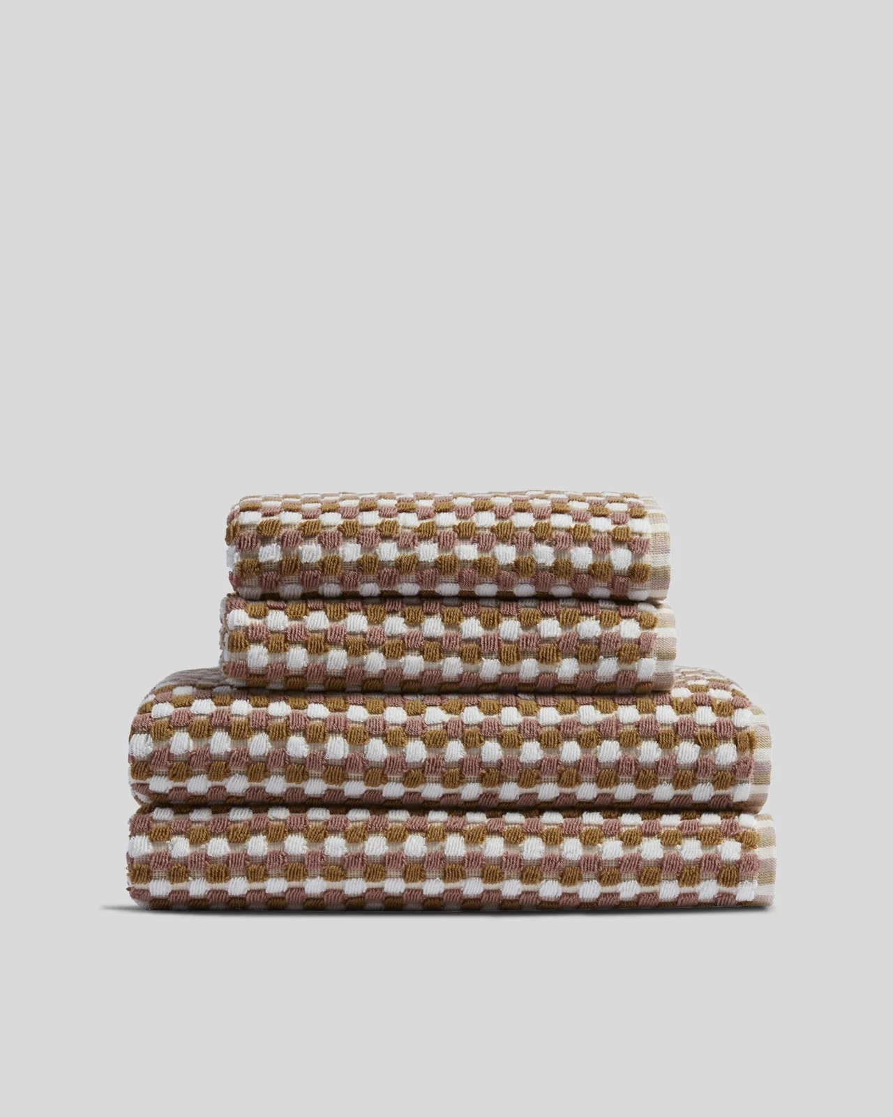 2+2 Organic Mosaic Bath Bundle - Ochre and Clay