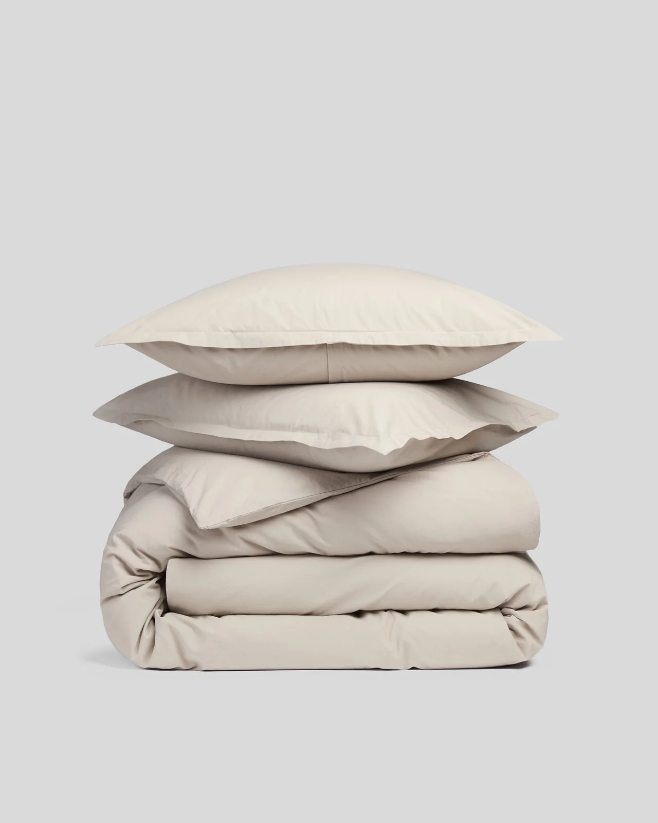 Brushed Cotton Duvet Cover Set - Bone F/Q