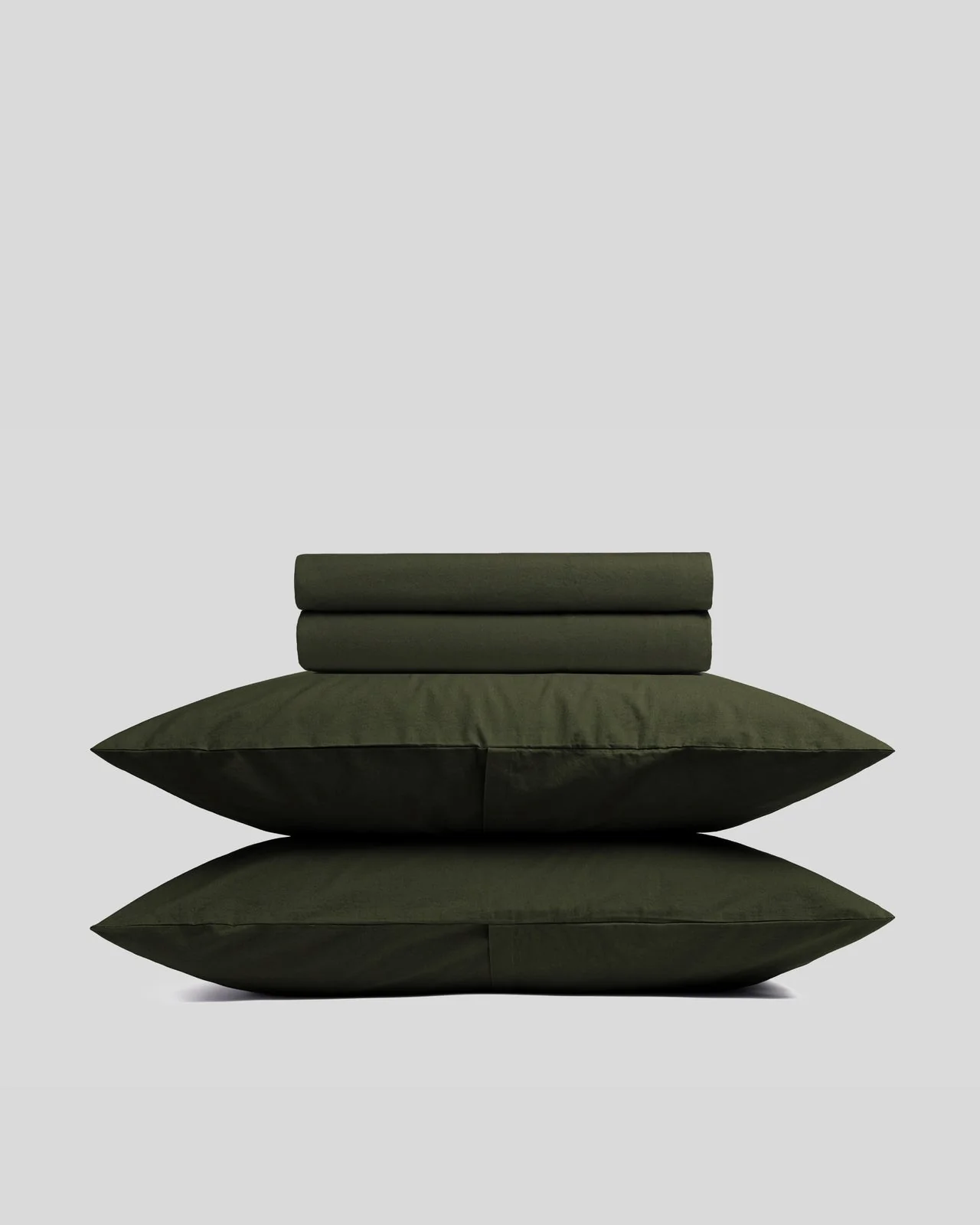 Brushed Cotton Sheet Set - Evergreen F/Q