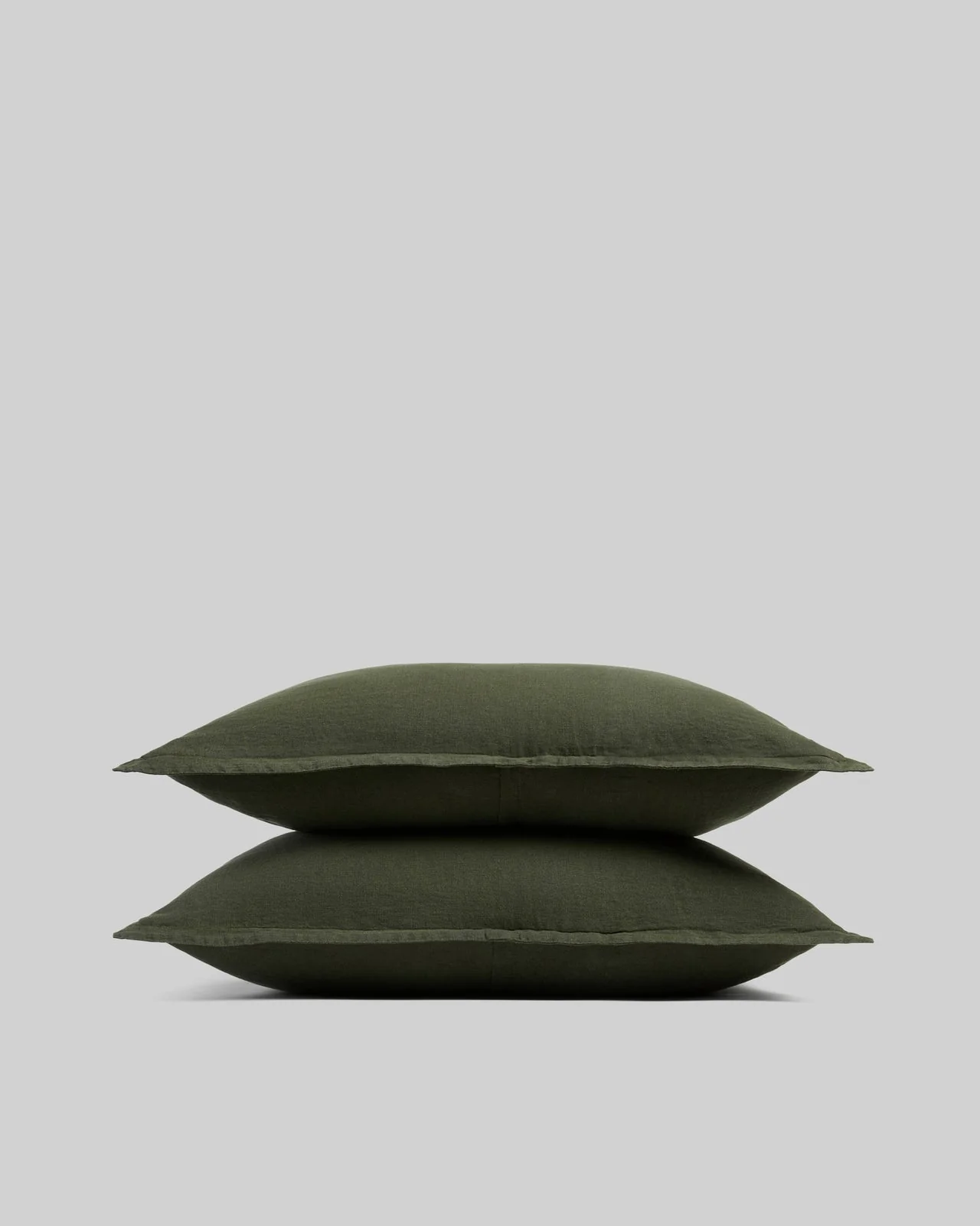 Linen Sham Set (Evergreen)
