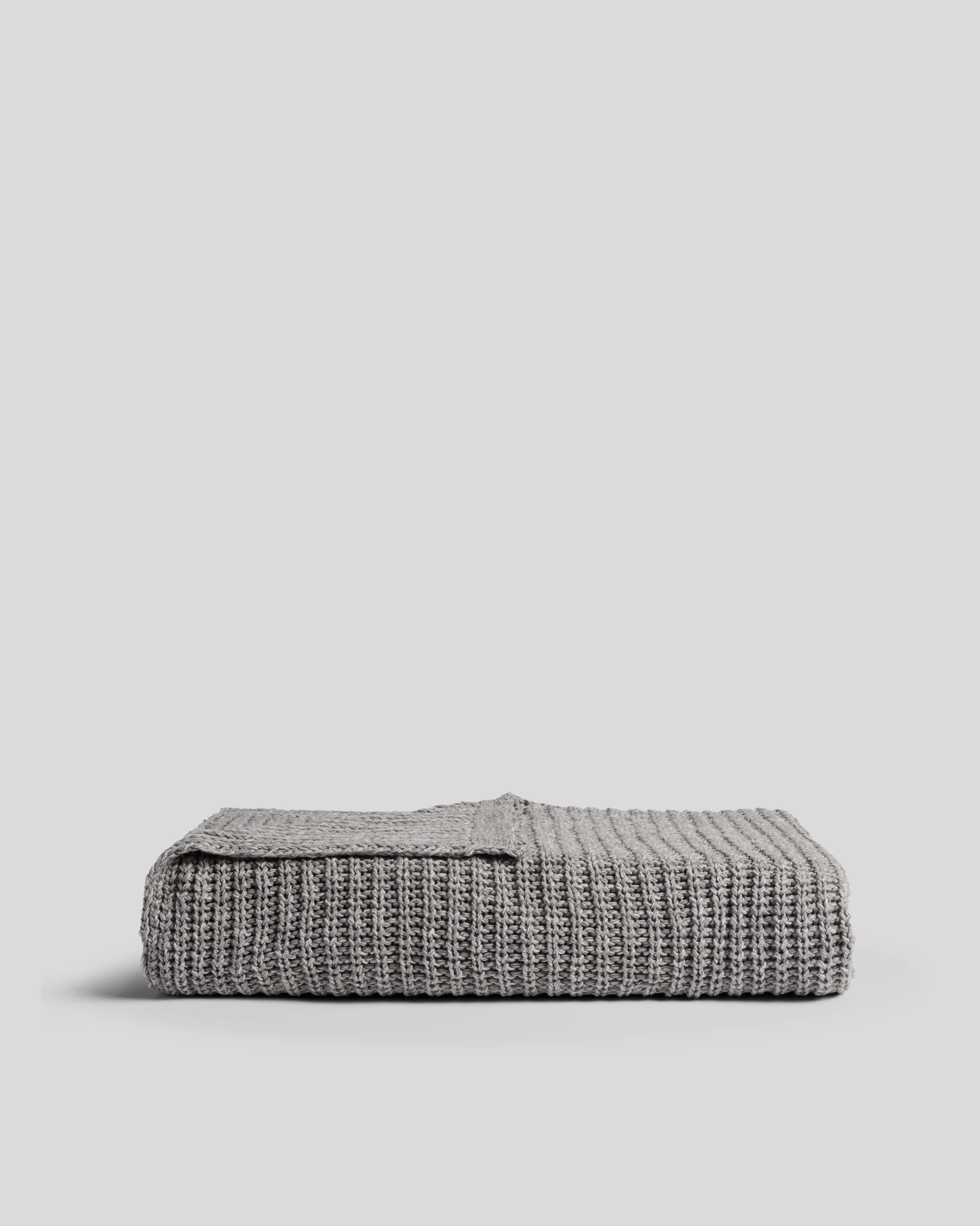 Marled Cotton Throw (Pebble)
