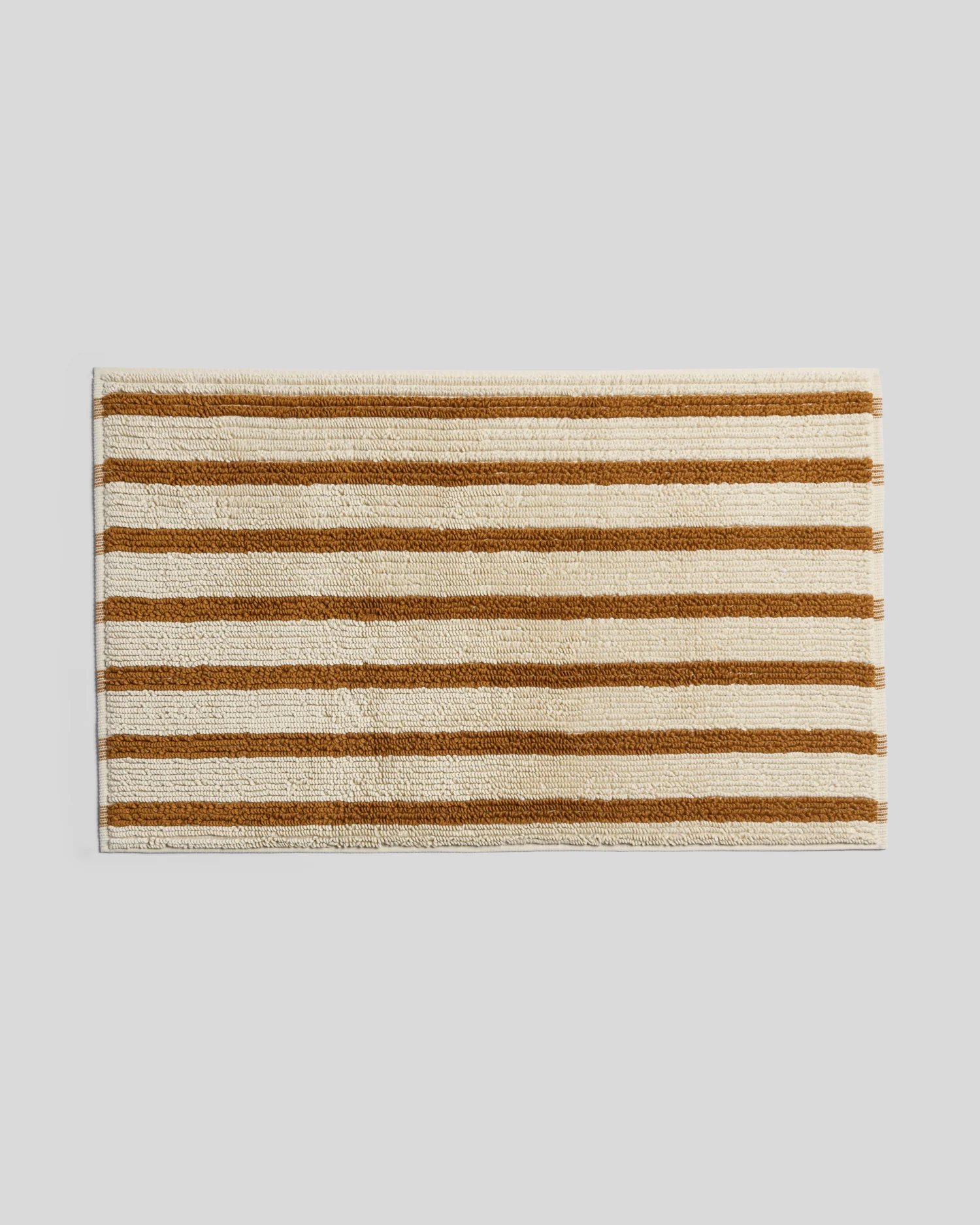 Organic Resort Stripe Tub Mat (Butter with Honey)