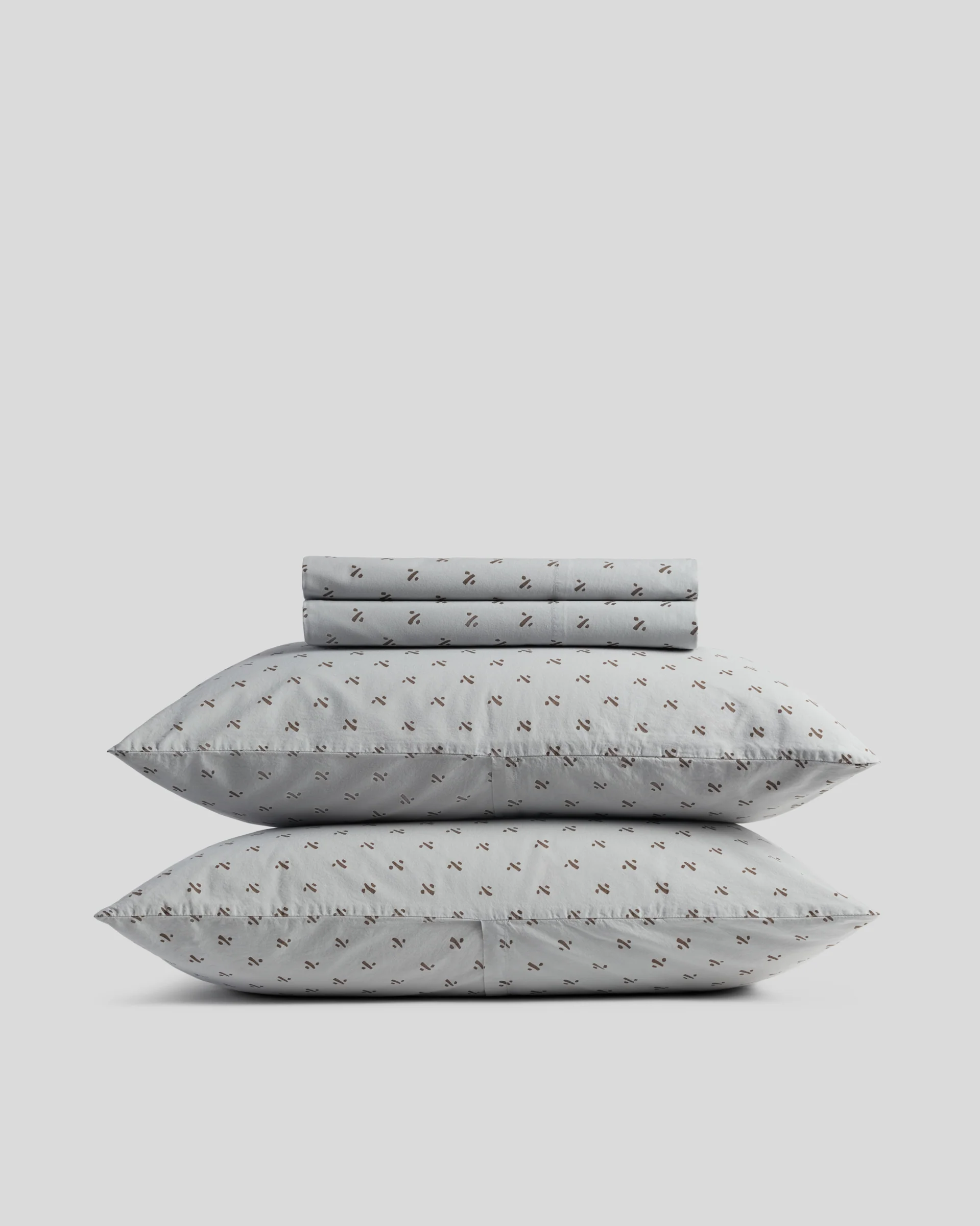 Overdyed Vintage Print Sheet Set - F/Q Sky