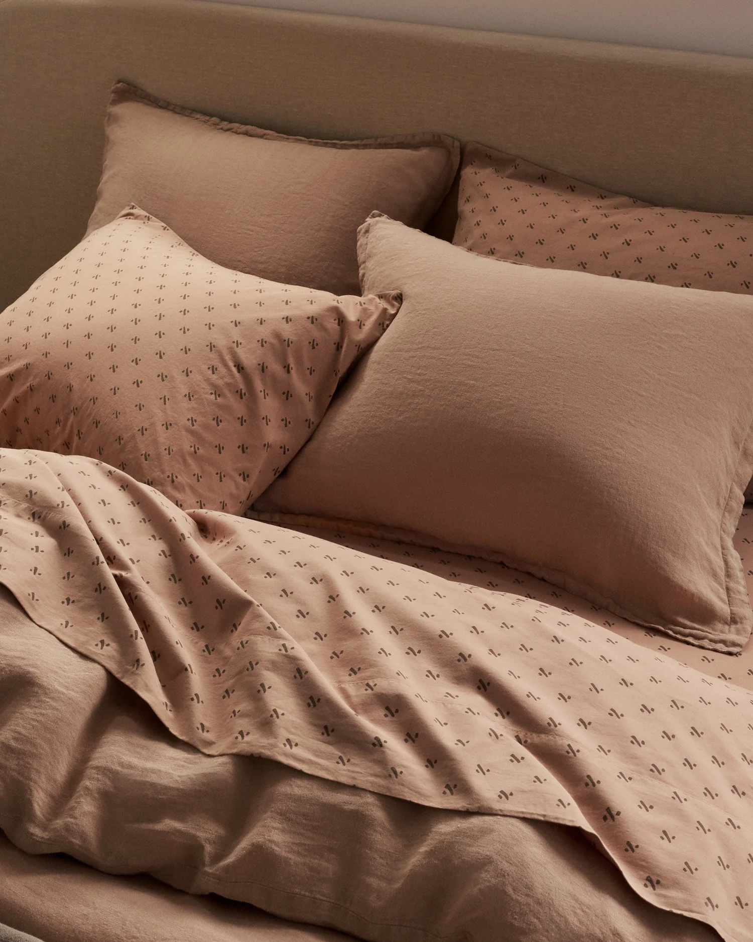 Overdyed Vintage Print Sheet Set - F/Q Adobe - Image 5