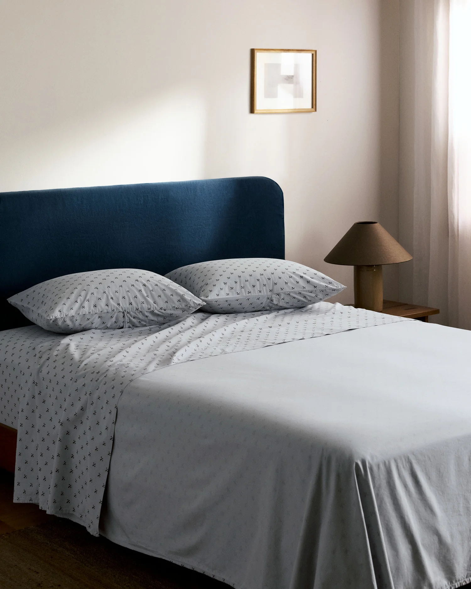 Overdyed Vintage Print Sheet Set - F/Q Sky - Image 6