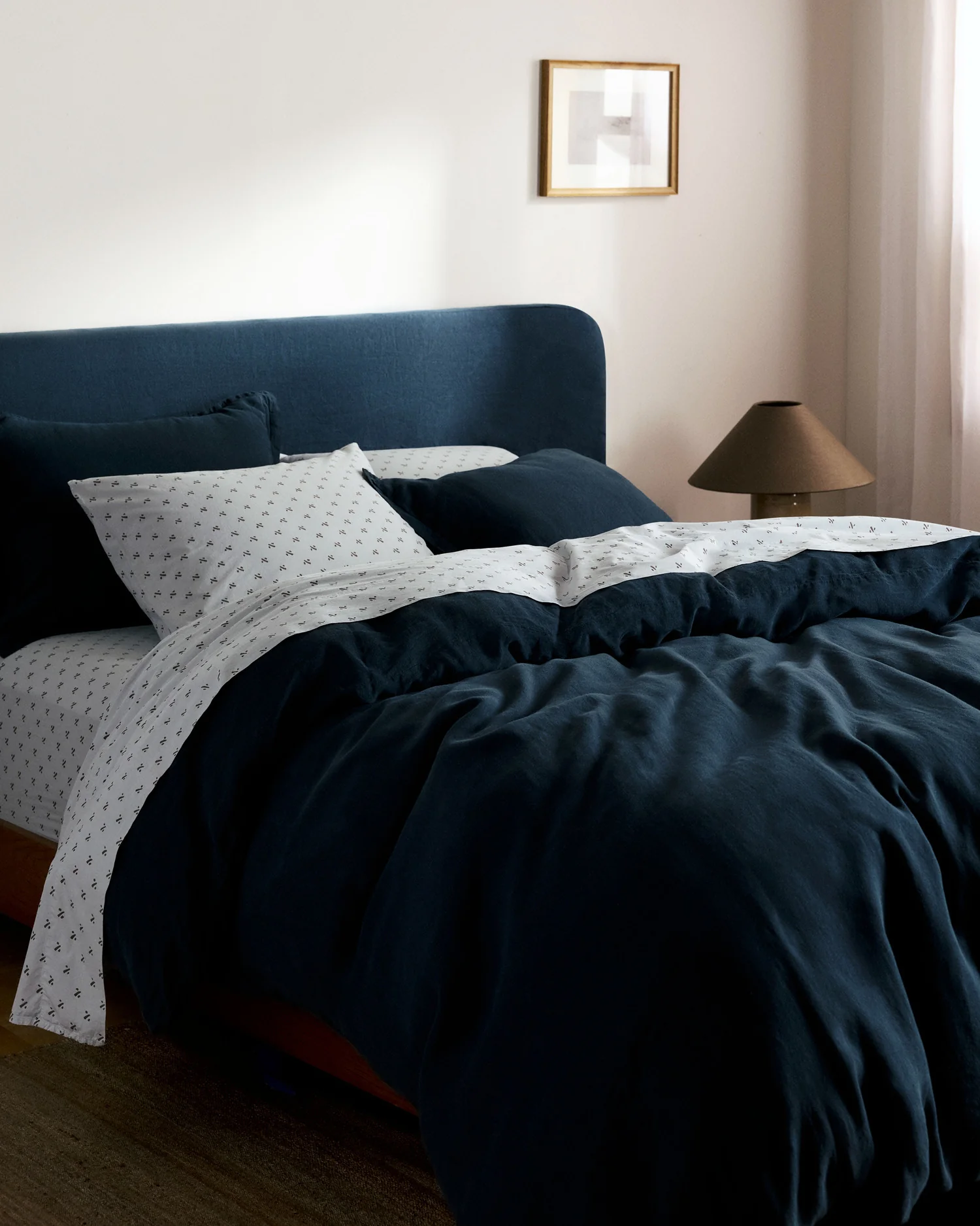 Overdyed Vintage Print Sheet Set - F/Q Sky - Image 4