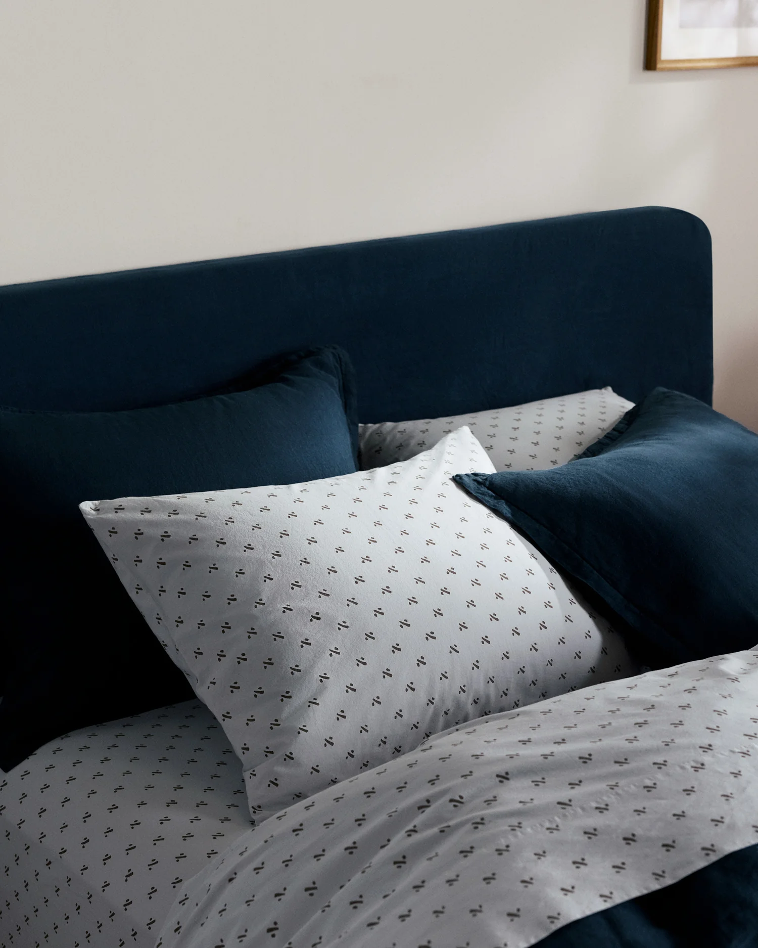 Overdyed Vintage Print Sheet Set - F/Q Sky - Image 5
