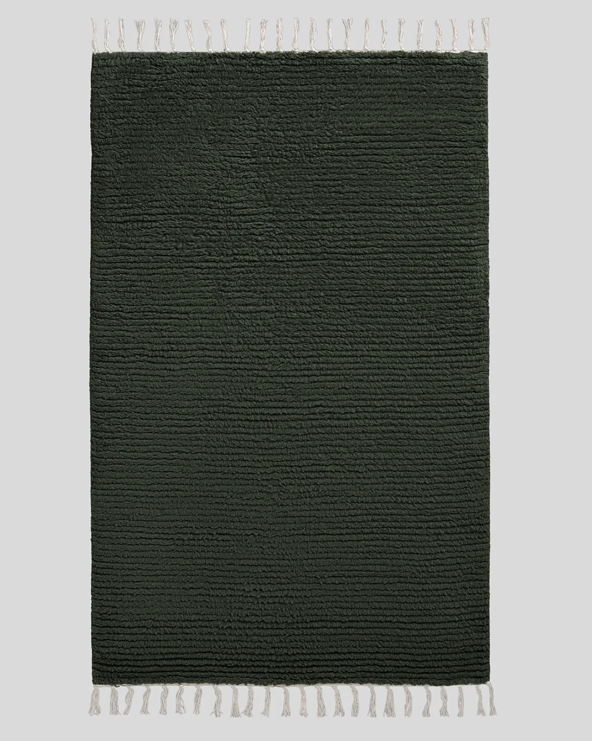 Rib Wool Rug (Evergreen)